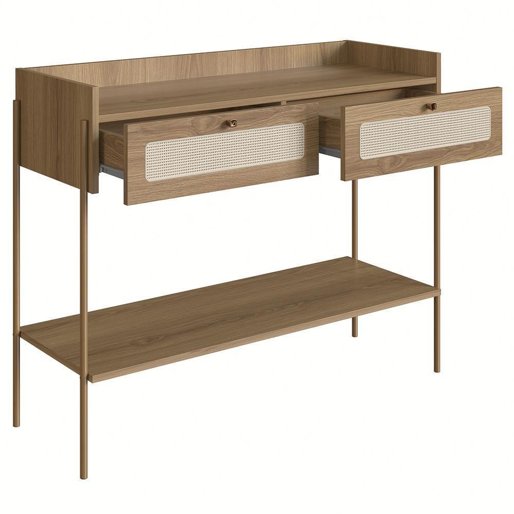 Aparador Para Sala 2 Gavetas Pé Metal Arlo A10 Hanover/dourado - Mpozenato - 5