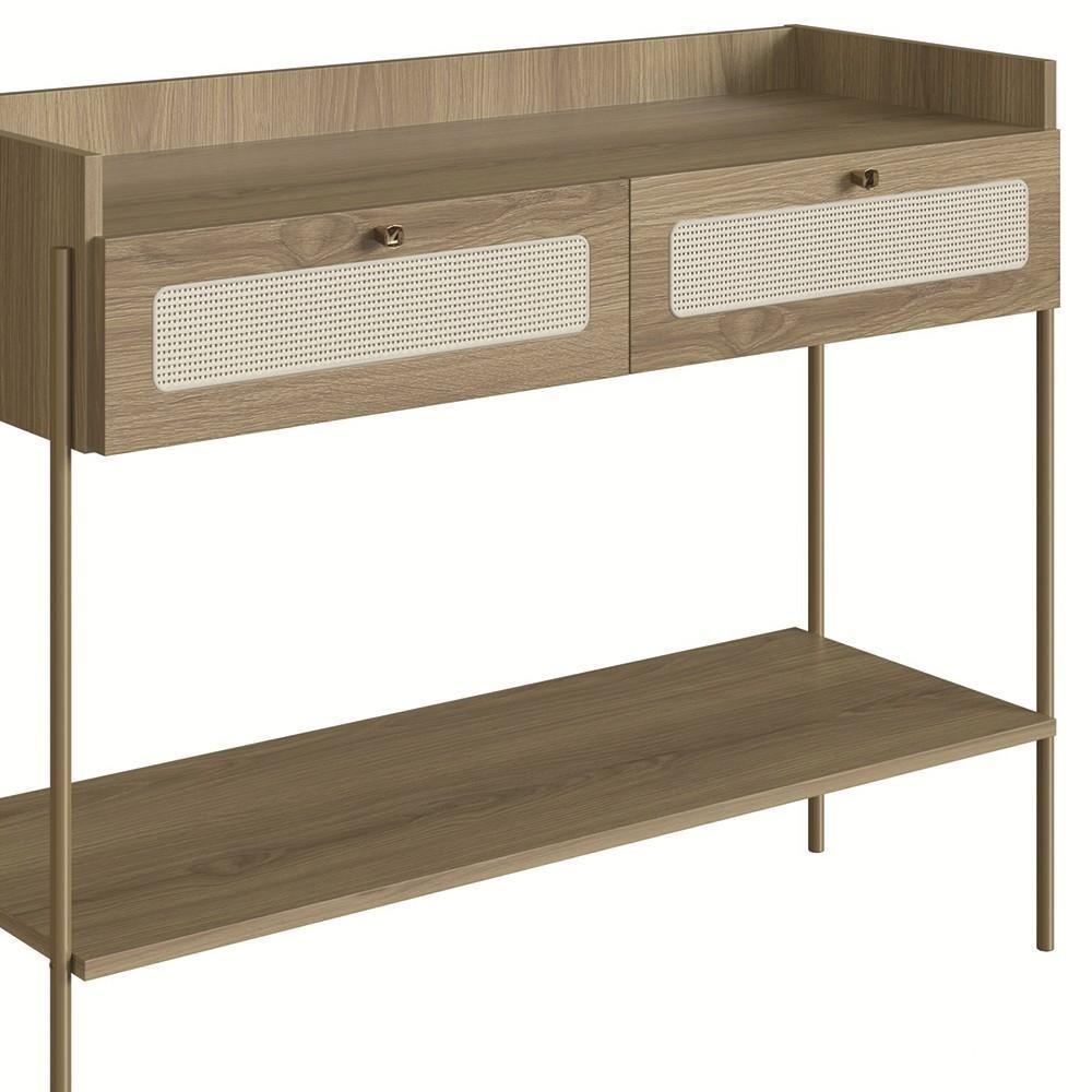 Aparador Para Sala 2 Gavetas Pé Metal Arlo A10 Hanover/dourado - Mpozenato - 6