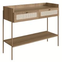 Aparador Para Sala 2 Gavetas Pé Metal Arlo A10 Hanover/dourado - Mpozenato - 1