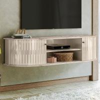 Rack Bancada Para Tv 60 Pol Suspenso 136cm Helena M01 Calacata/off White - Mpozenato - 2