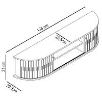 Rack Bancada Para Tv 60 Pol Suspenso 136cm Helena M01 Calacata/off White - Mpozenato