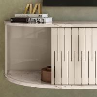 Rack Bancada Para Tv 60 Pol Suspenso 136cm Helena M01 Calacata/off White - Mpozenato - 5