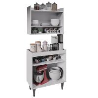 Armário Aéreo Ceci E Balcão Aparador Buffet Lice M24 Branco - Mpozenato - 5