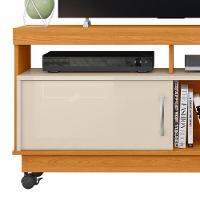 Rack Bancada De Tv 50 Pol 121cm Rute Z10 Off/cinamomo - Mpozenato - 5