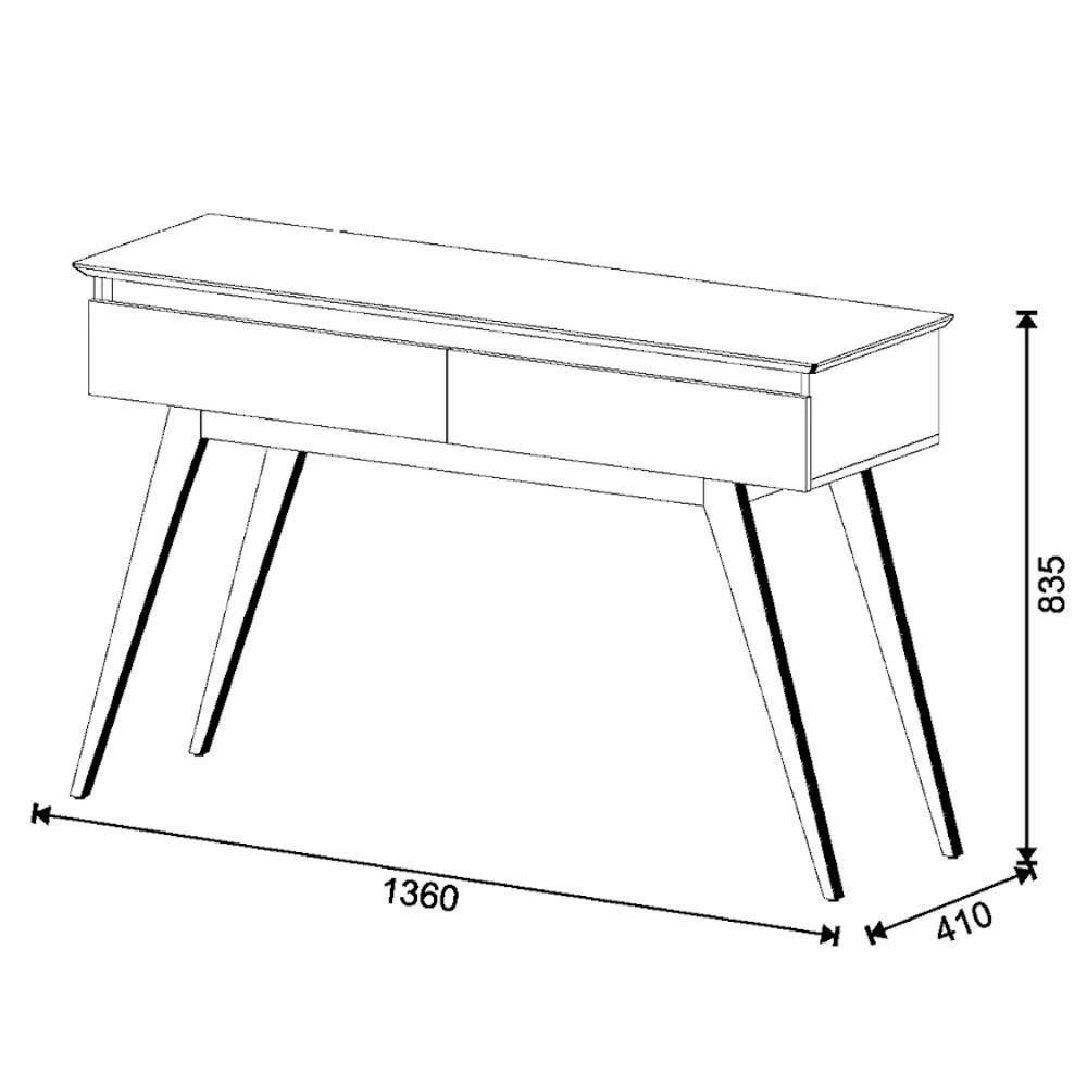 Aparador Classic Com Espelho Adnet Hi01 Branco Acetinado - Mpozenato - 2