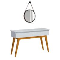 Aparador Classic Com Espelho Adnet Hi01 Branco Acetinado - Mpozenato - 1