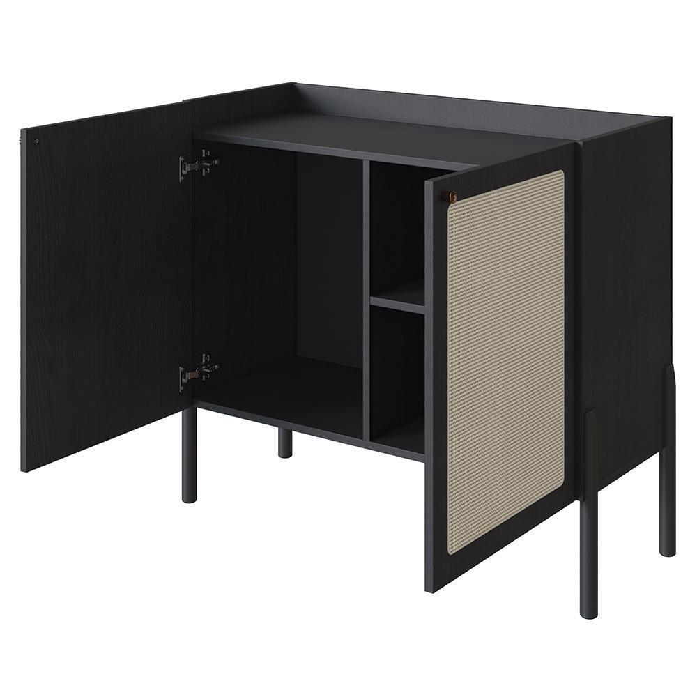 Balcão Aparador Buffet Cantinho Do Café Pés Madeira Arlo A10 Nero/preto - Mpozenato - 5