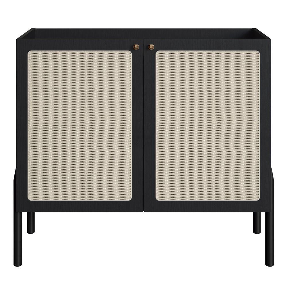 Balcão Aparador Buffet Cantinho Do Café Pés Madeira Arlo A10 Nero/preto - Mpozenato - 6