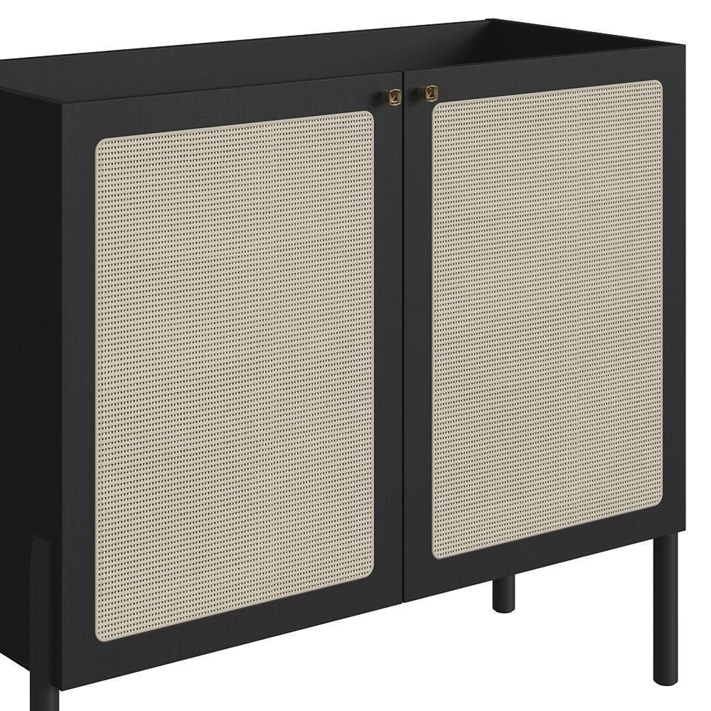 Balcão Aparador Buffet Cantinho Do Café Pés Madeira Arlo A10 Nero/preto - Mpozenato - 8