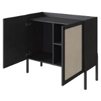 Balcão Aparador Buffet Cantinho Do Café Pés Madeira Arlo A10 Nero/preto - Mpozenato - 5