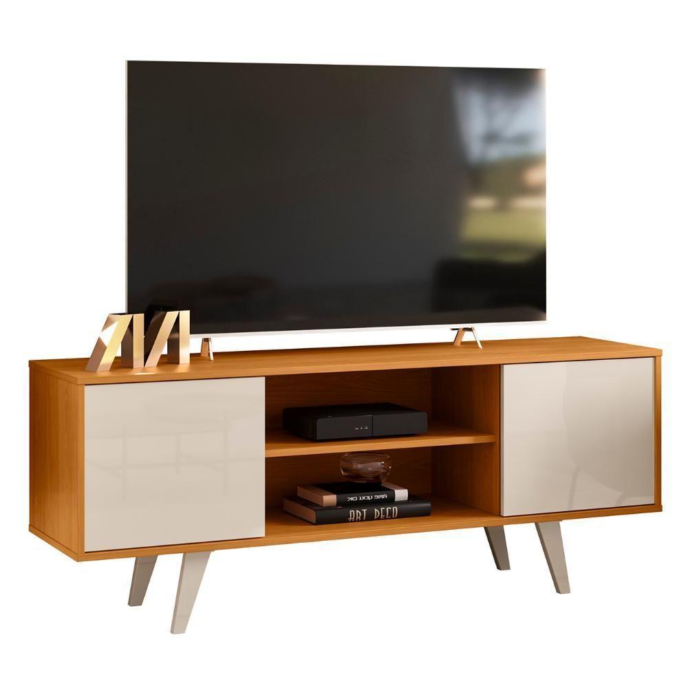 Rack Bancada De Tv 50 Pol 136cm Espain Z10 Off/cinamomo - Mpozenato - 1