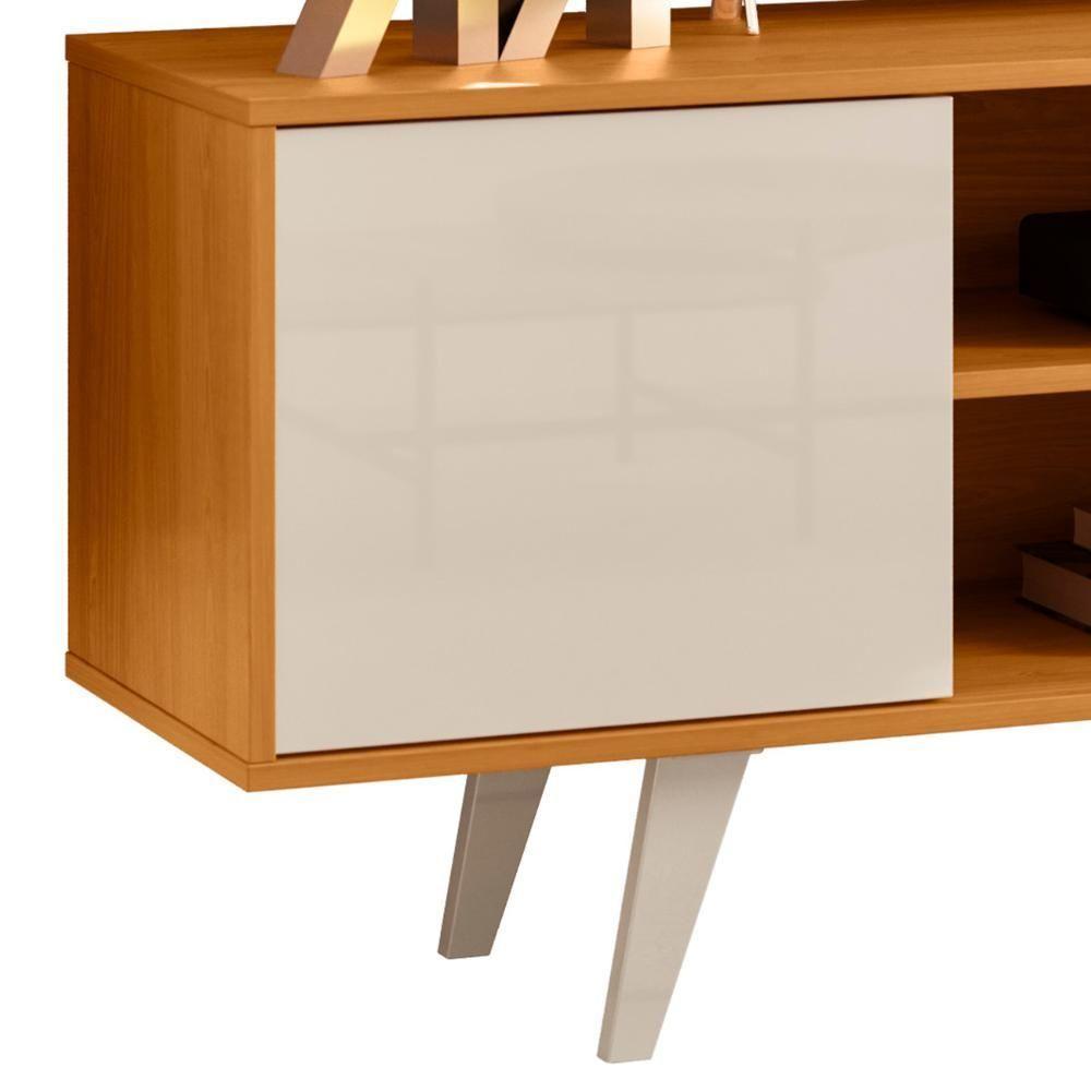 Rack Bancada De Tv 50 Pol 136cm Espain Z10 Off/cinamomo - Mpozenato - 4