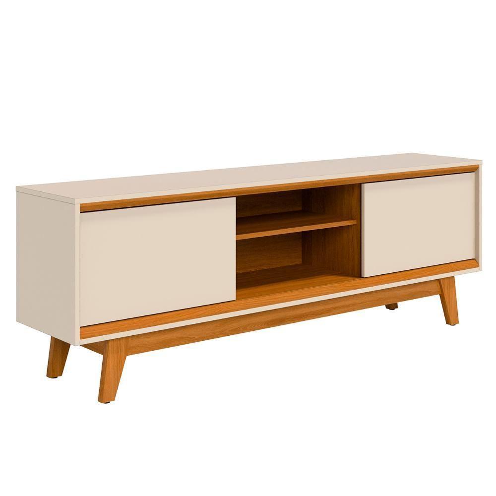 Rack Bancada De Tv 70 Pol 164cm Gaia Z10 Off/cinamomo - Mpozenato - 8