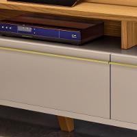 Painel Para Tv 70 Pol Ripado 2.2 E Rack Bancada Amago H01 Off White/cinamomo - Mpozenato - 3