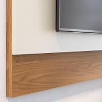 Painel Para Tv 75 Pol Chile E Rack Bancada Itália C05 Off White Matte/freijó - Mpozenato - 2