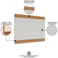 Painel Para Tv 75 Pol Chile E Rack Bancada Itália C05 Off White Matte/freijó - Mpozenato