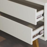 Painel Para Tv 75 Pol Chile E Rack Bancada Itália C05 Off White Matte/freijó - Mpozenato - 10