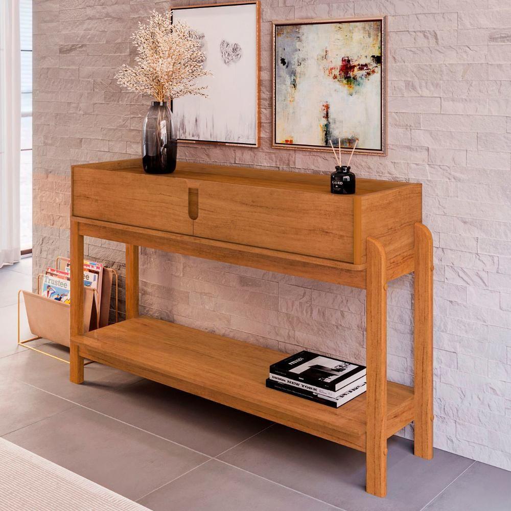 Aparador De Sala 2 Gavetas 130cm Nay C14 Cedro - Mpozenato - 2