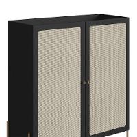 Armário Aparador Bar 2 Portas Pé Metal Arlo A10 Nero/dourado - Mpozenato - 6