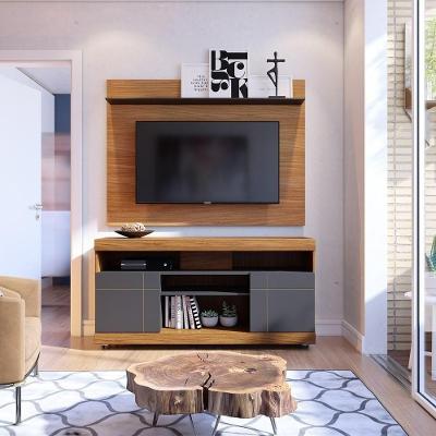 Rack Bancada Yara Com Painel Para Tv Até 47 Pol. Maia Noce Milano/preto - Colibri