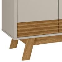 Buffet Aparador Para Sala 4 Portas Luzzo L06 Nature/off White - Mpozenato - 6