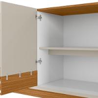 Buffet Aparador Para Sala 4 Portas Luzzo L06 Nature/off White - Mpozenato - 8