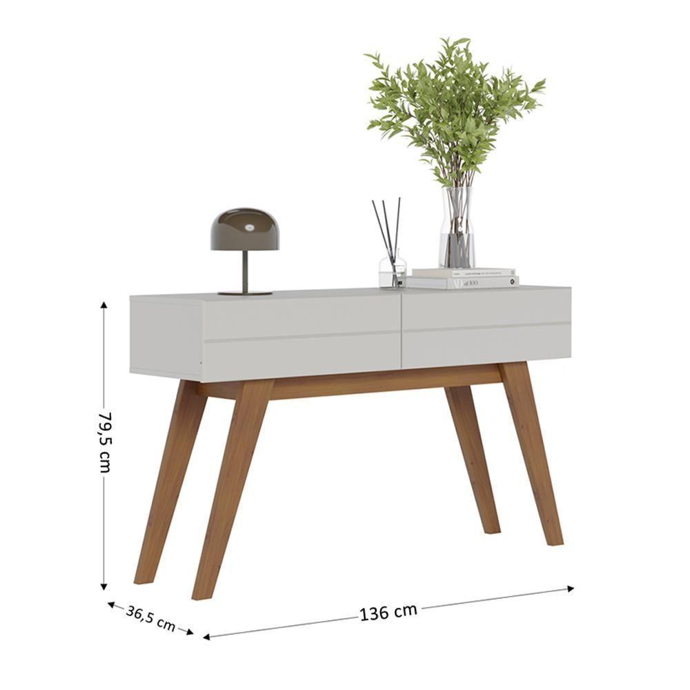 Aparador Para Sala De Estar Rebeca C05 Off White - Mpozenato - 4