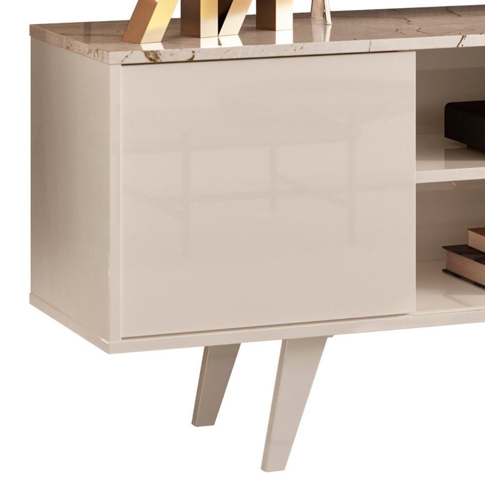 Rack Bancada De Tv 50 Pol 136cm Espain Z10 Off/calacata - Mpozenato - 5