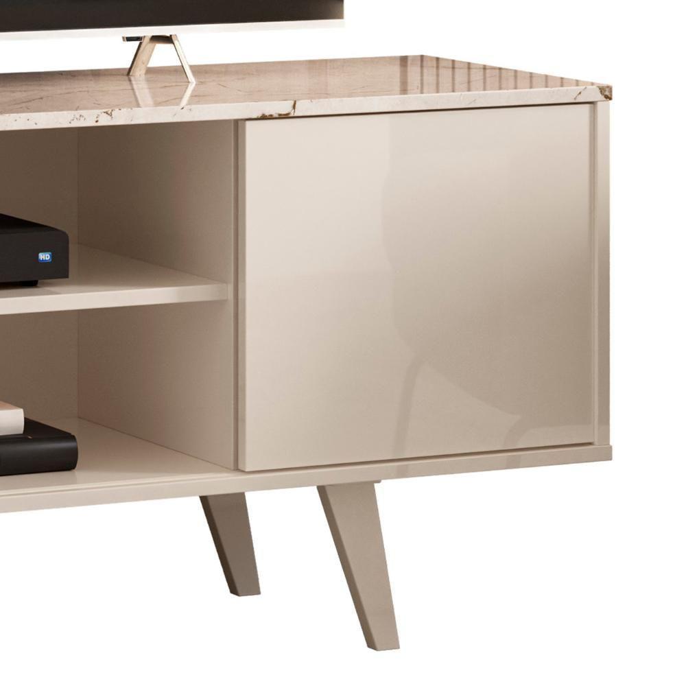 Rack Bancada De Tv 50 Pol 136cm Espain Z10 Off/calacata - Mpozenato - 7