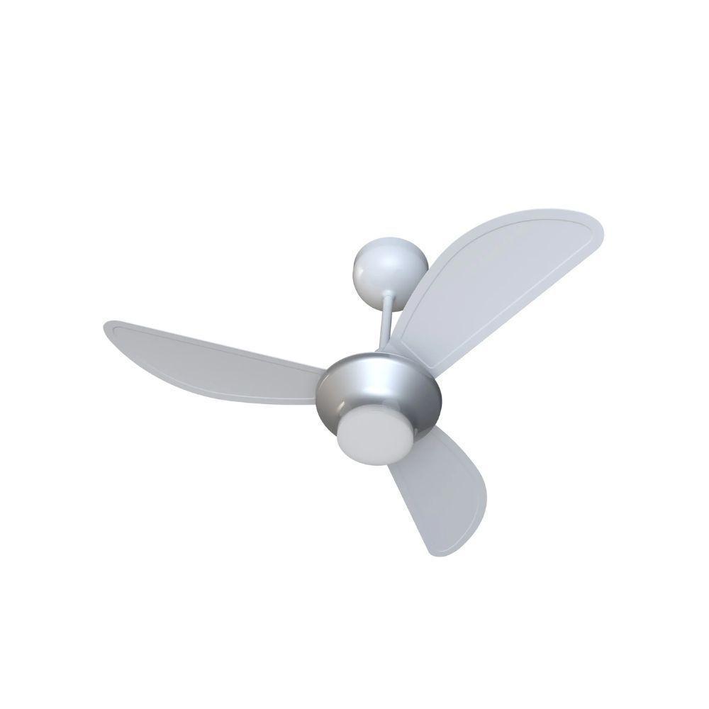 Ventilador De Teto Inverter Mistral Led Com Controle Bivolt Cinza e branco Ventisol - 1