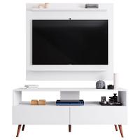 Painel Para Tv 50 Pol Senna E Rack Bancada 136cm Versa M24 Branco - Mpozenato - 5