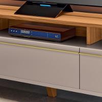 Painel Para Tv 70 Pol Ripado 2.0 E Rack Bancada Amago H01 Off White/cinamomo - Mpozenato - 5