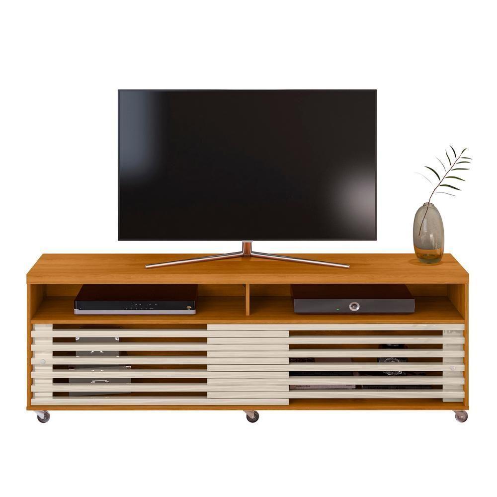 Rack Bancada De Tv 65 Pol 182cm Tery Z10 Off White/cinamomo - Mpozenato - 1