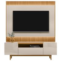 Painel Para Tv 70 Pol Real E Rack Bancada Safira L06 Tauari/off White - Mpozenato - 5