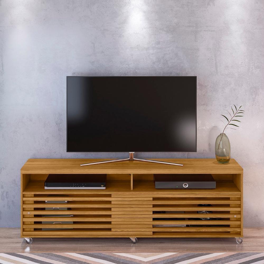 Rack Bancada De Tv 65 Pol 182cm Tery Z10 Cumaru - Mpozenato - 2
