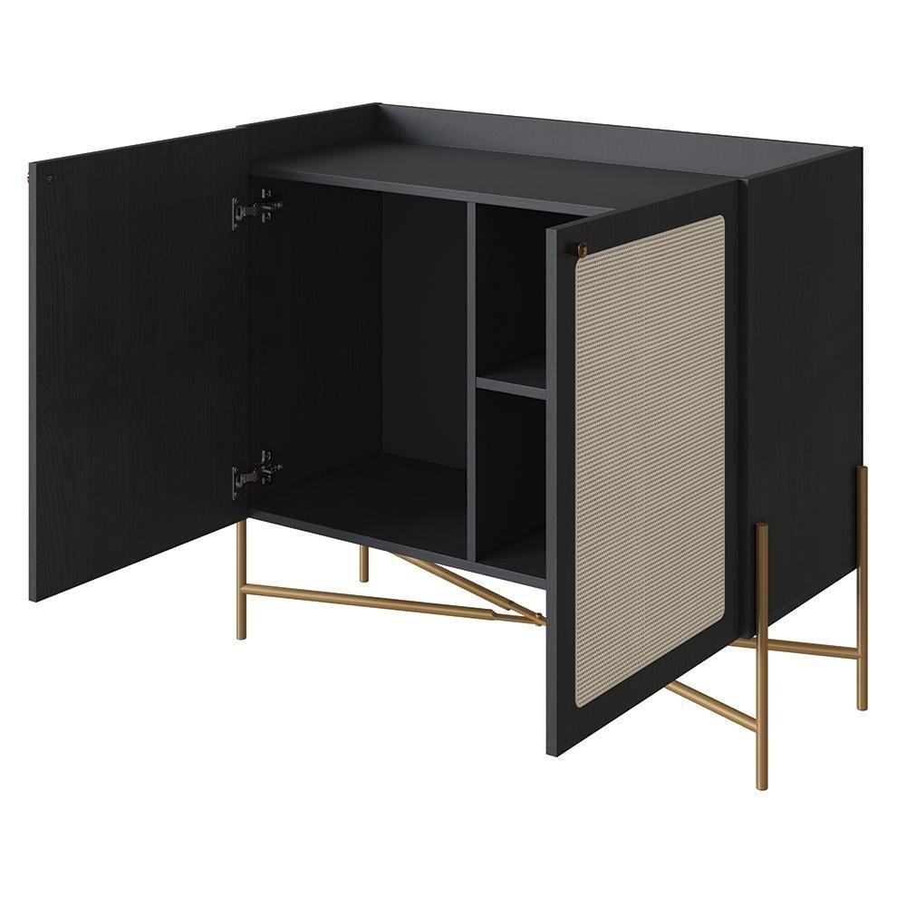 Balcão Aparador Buffet Cantinho Do Café Pé Metal Arlo A10 Nero/dourado - Mpozenato - 5