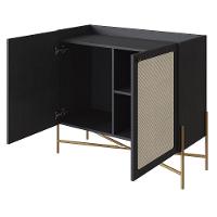 Balcão Aparador Buffet Cantinho Do Café Pé Metal Arlo A10 Nero/dourado - Mpozenato - 5