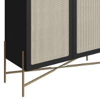 Balcão Aparador Buffet Cantinho Do Café Pé Metal Arlo A10 Nero/dourado - Mpozenato - 6