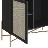 Balcão Aparador Buffet Cantinho Do Café Pé Metal Arlo A10 Nero/dourado - Mpozenato - 7