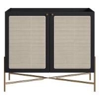 Balcão Aparador Buffet Cantinho Do Café Pé Metal Arlo A10 Nero/dourado - Mpozenato - 8