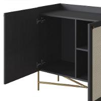 Balcão Aparador Buffet Cantinho Do Café Pé Metal Arlo A10 Nero/dourado - Mpozenato - 9
