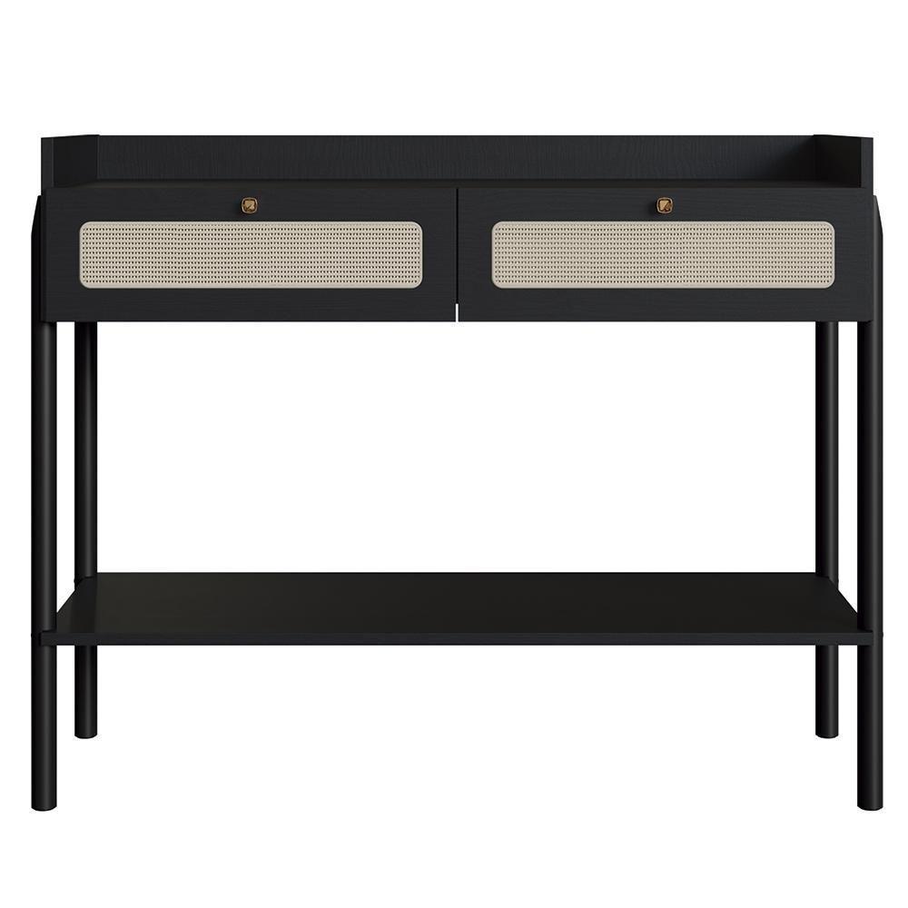 Aparador Para Sala 2 Gavetas Pés Madeira Arlo A10 Nero/preto - Mpozenato - 6