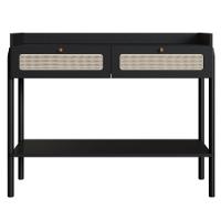 Aparador Para Sala 2 Gavetas Pés Madeira Arlo A10 Nero/preto - Mpozenato - 6