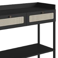 Aparador Para Sala 2 Gavetas Pés Madeira Arlo A10 Nero/preto - Mpozenato - 7