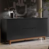 Buffet Aparador Para Sala De Jantar 163cm Flow Preto - Ej Móveis - 2