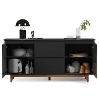 Buffet Aparador Para Sala De Jantar 163cm Flow Preto - Ej Móveis - 5