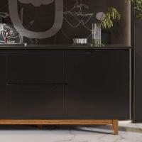 Buffet Aparador Para Sala De Jantar 163cm Flow Preto - Ej Móveis - 7