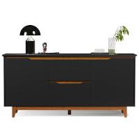 Buffet Aparador Para Sala De Jantar 163cm Flow Preto - Ej Móveis - 10