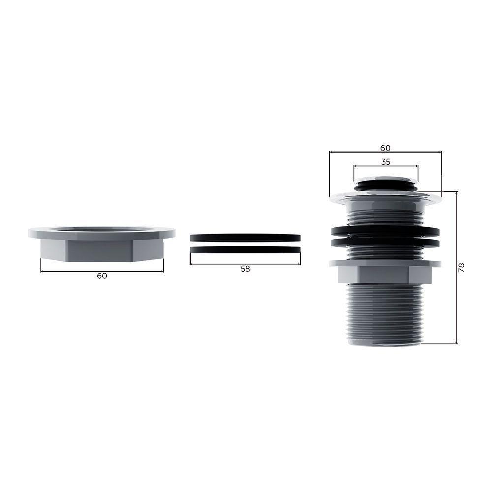 Válvula Para Tanque Click Blukit 101649 Cromada - 5