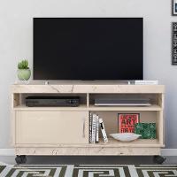 Rack Bancada De Tv 50 Pol 121cm Rute Z10 Off/calacata - Mpozenato - 2